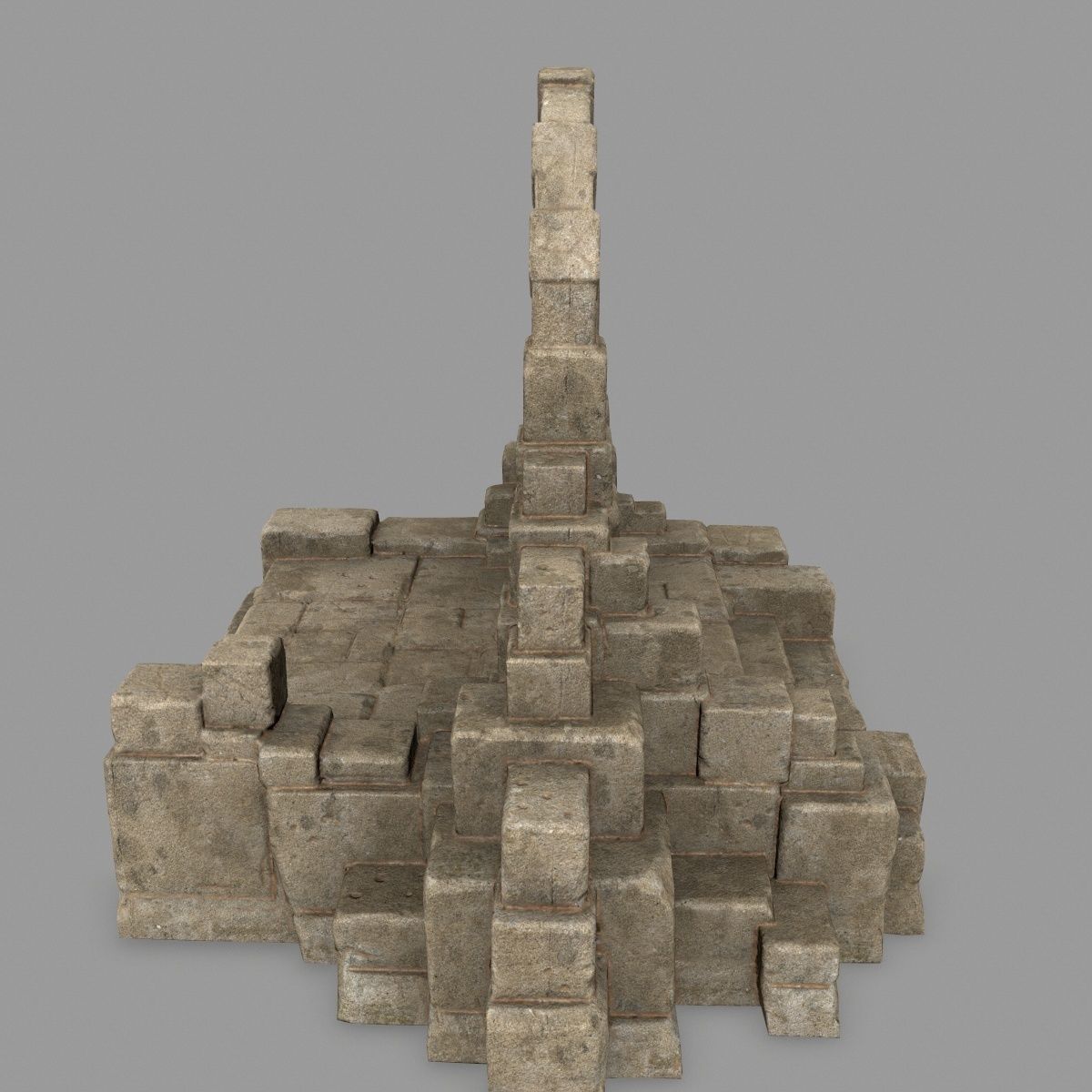 gate 3 stone archway Low-poly 3D model_2