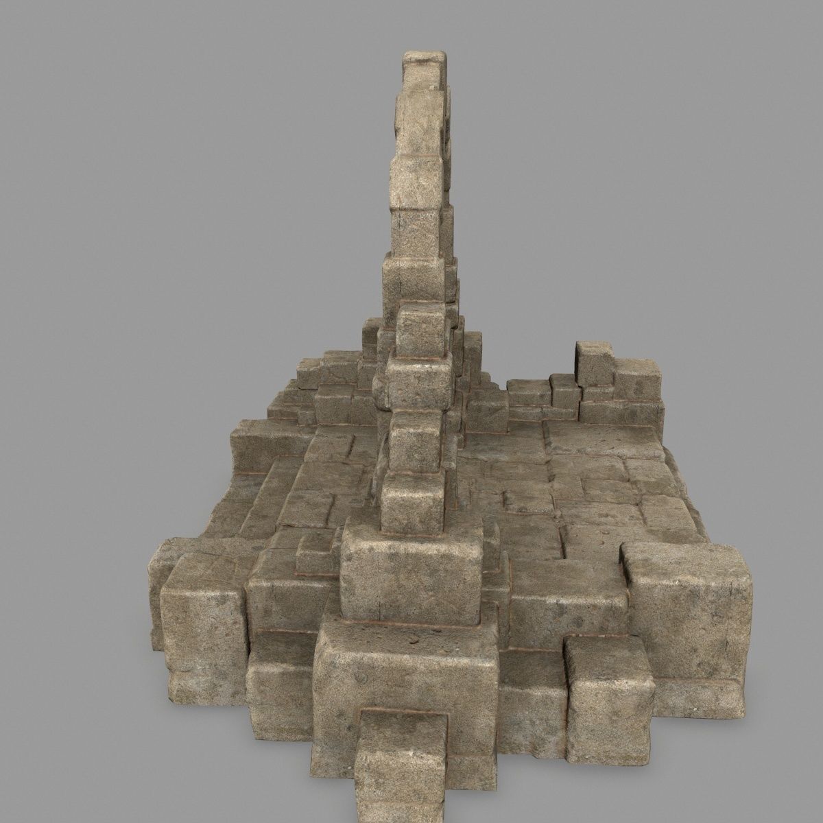 gate 3 stone archway Low-poly 3D model_6