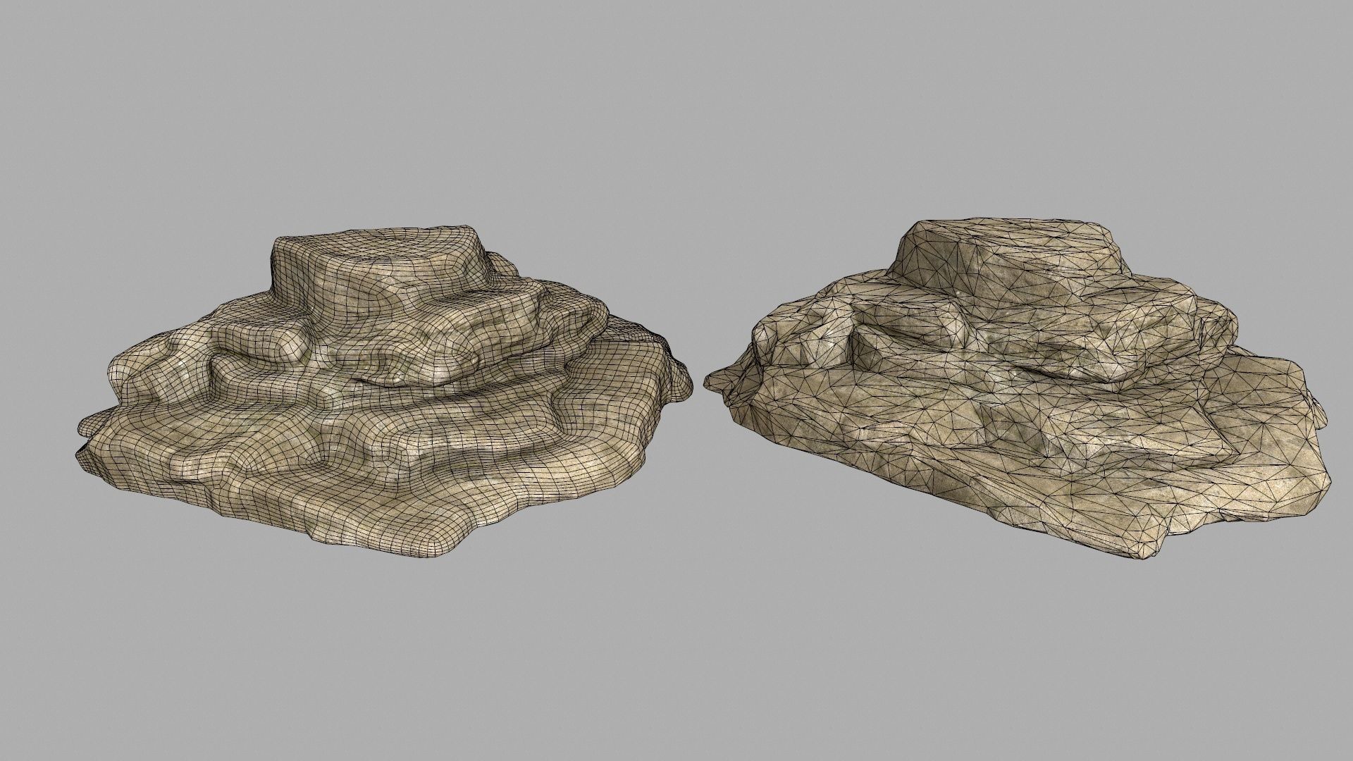 sea rocks Low-poly 3D model_16