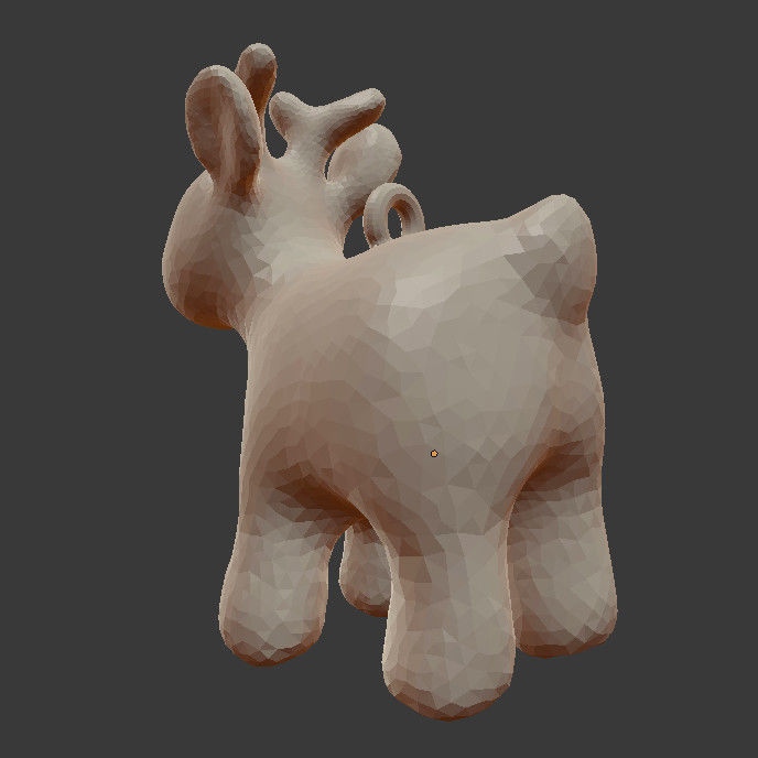  Christmas Cartoon Deer 3d Print STL Medium Poly model 3D print model_3