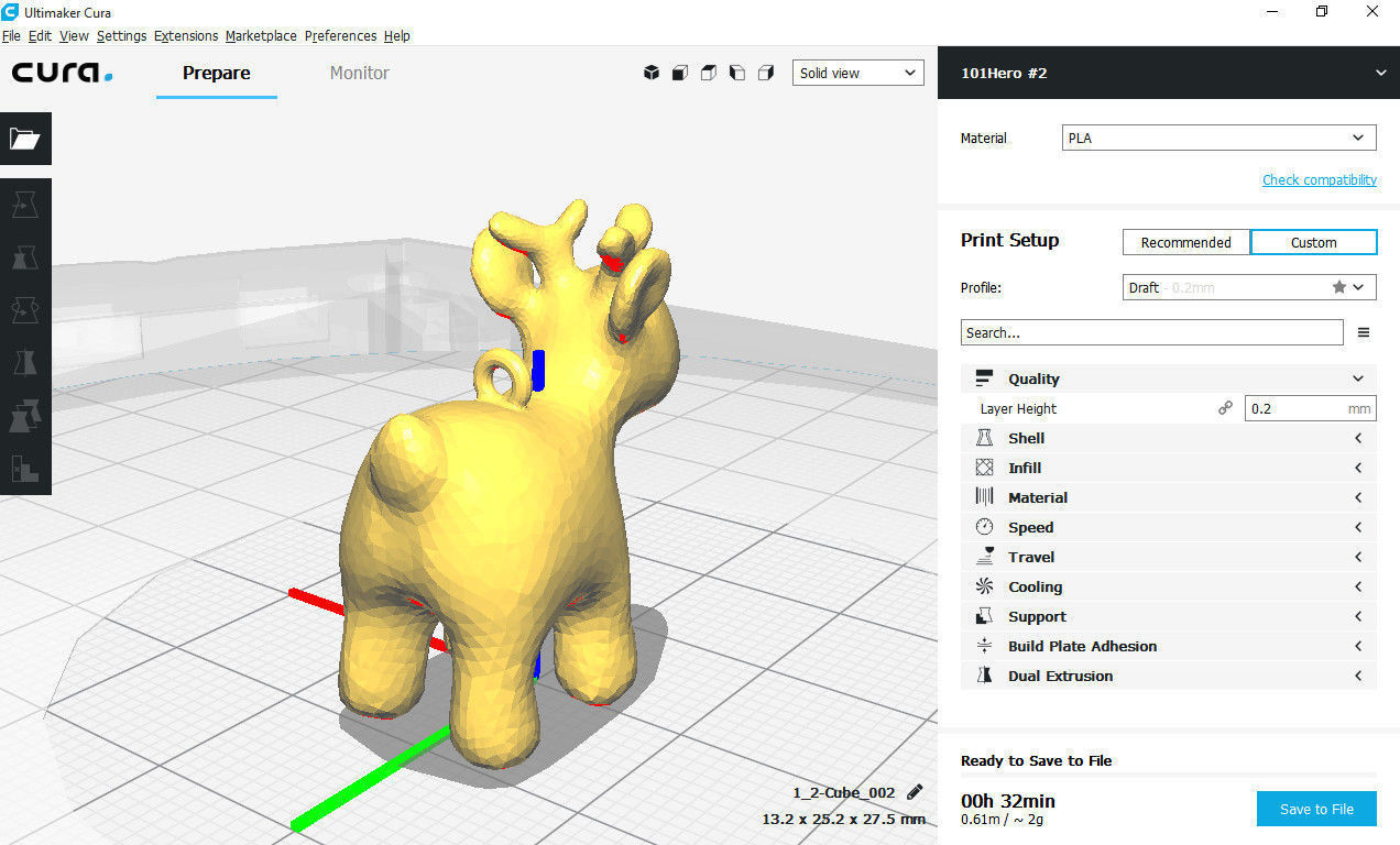  Christmas Cartoon Deer 3d Print STL Medium Poly model 3D print model_14