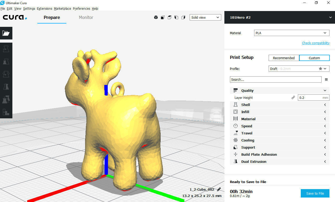  Christmas Cartoon Deer 3d Print STL Medium Poly model 3D print model_13
