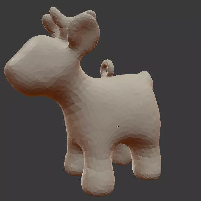  Christmas Cartoon Deer 3d Print STL Medium Poly model 3D print model_0