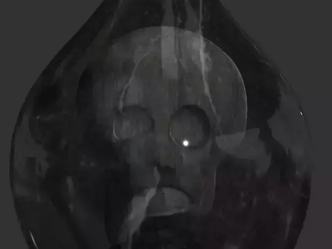 Cursed death jellyfish monster Low-poly 3D model