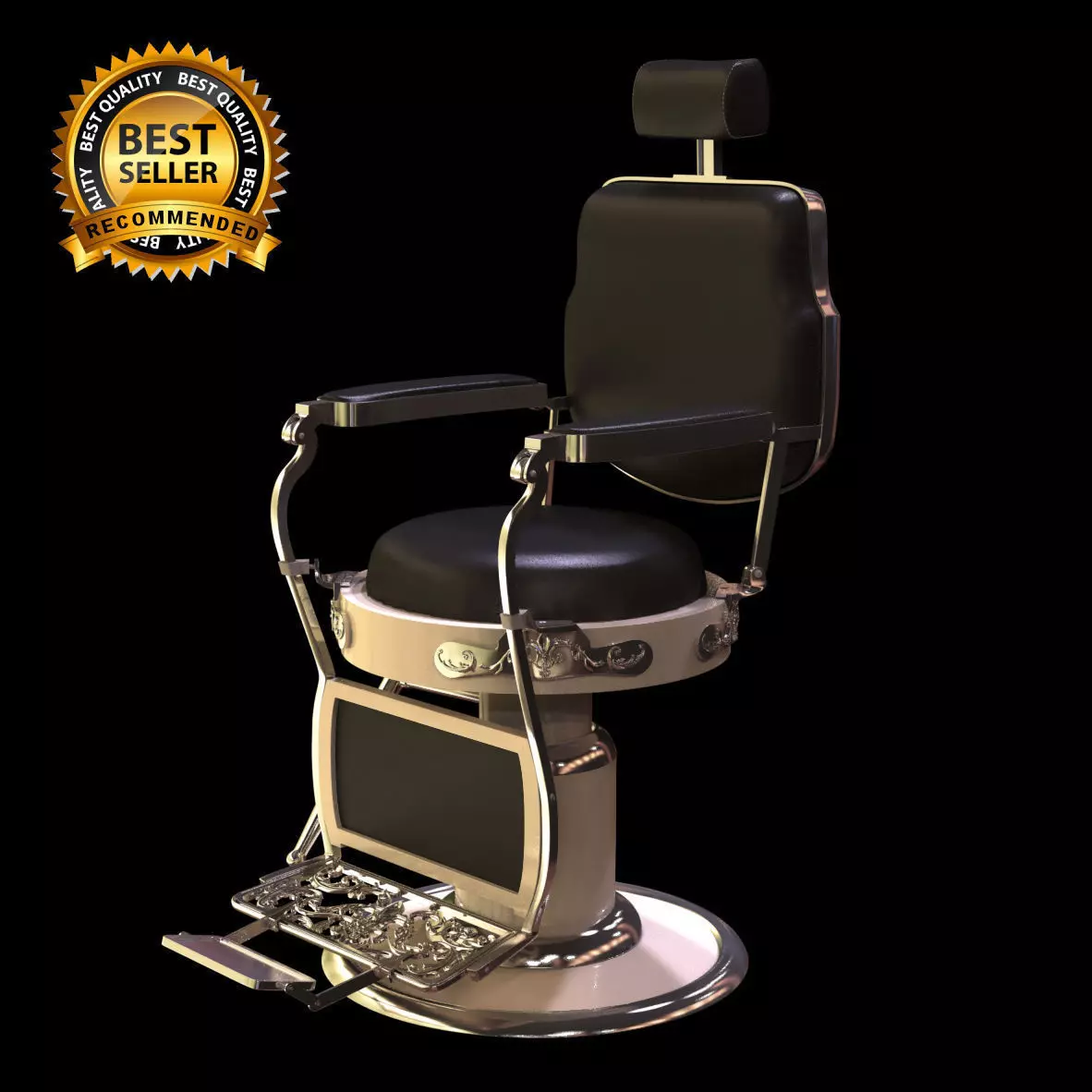 Barber chair 3D model_0