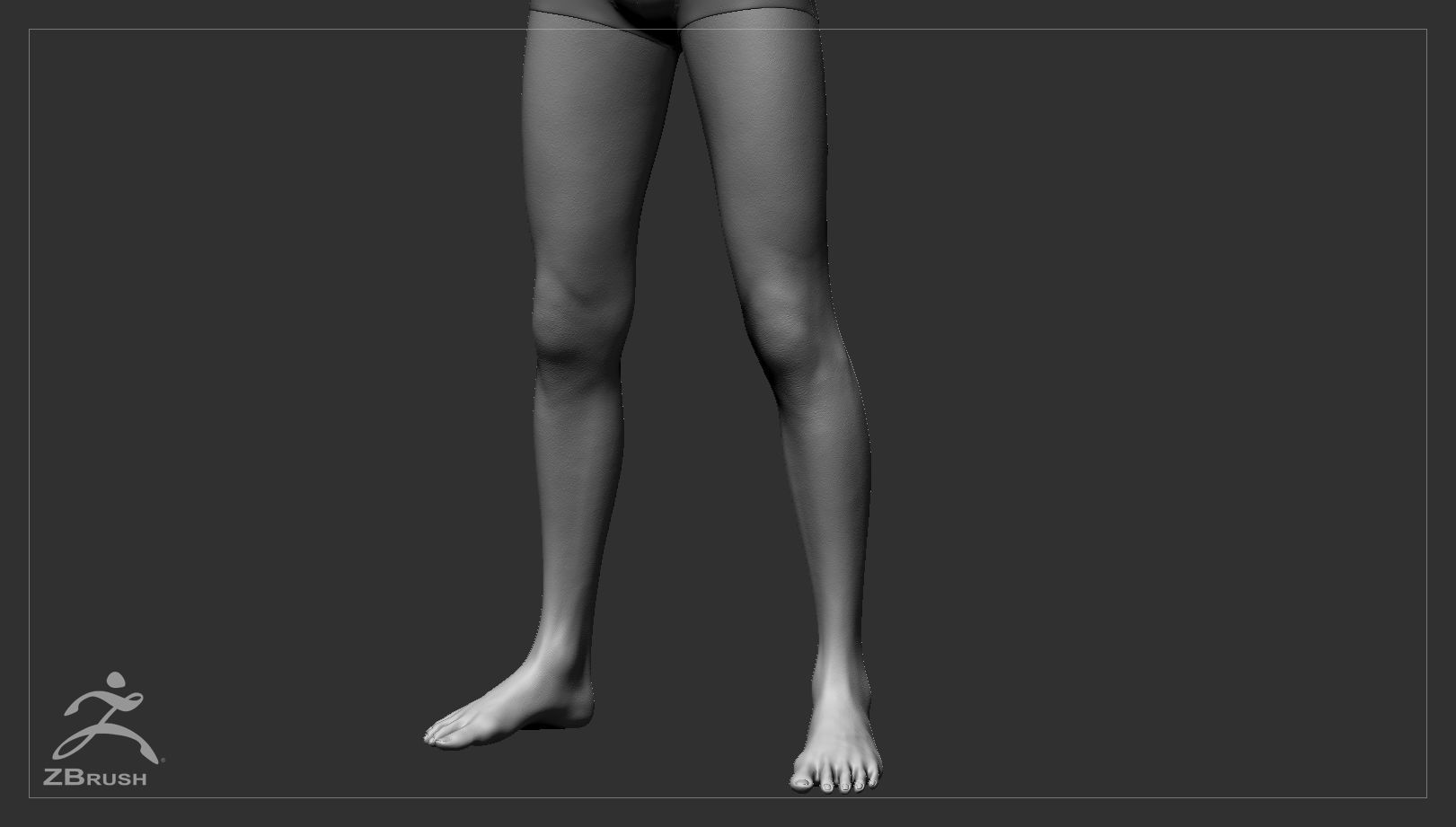 Skinny Male Basemesh 3D model_7