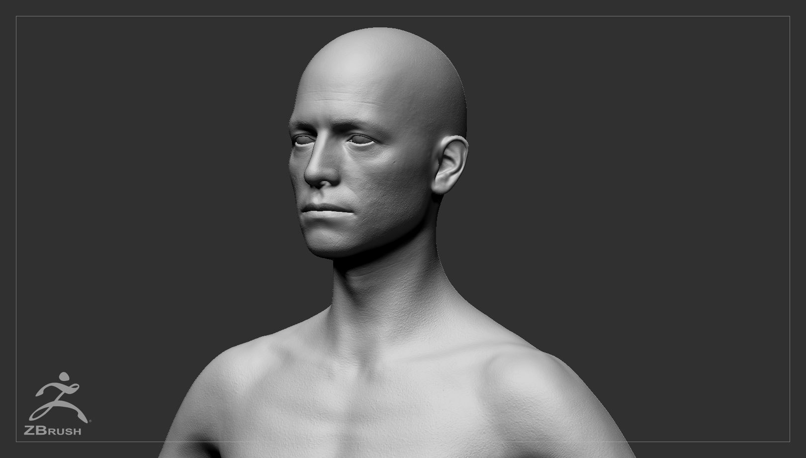 Skinny Male Basemesh 3D model_4