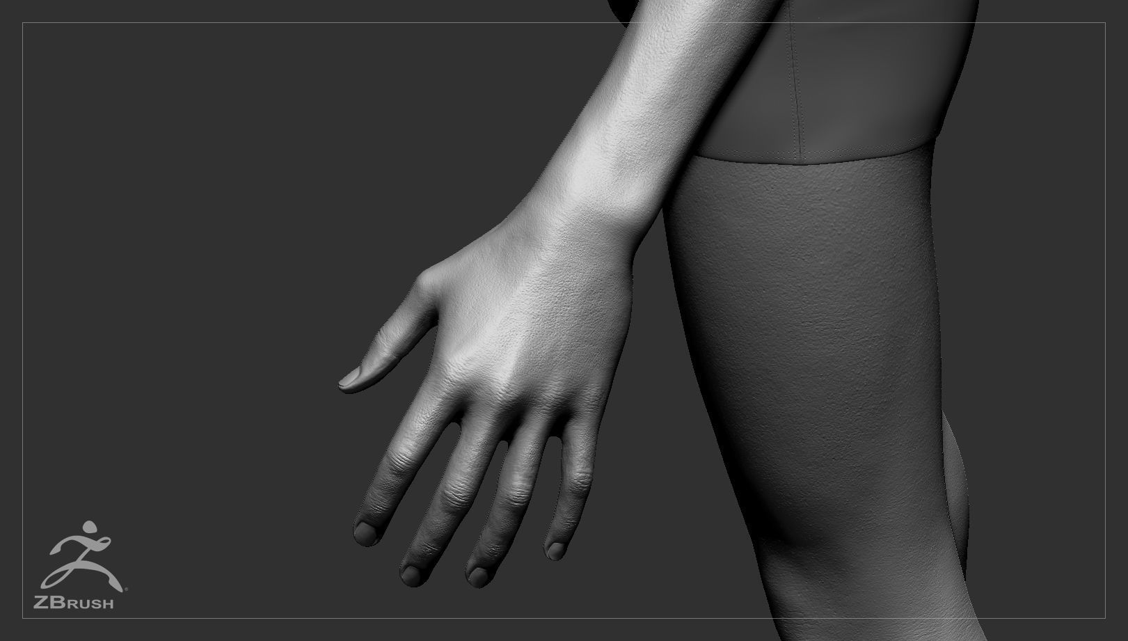 Skinny Male Basemesh 3D model_8