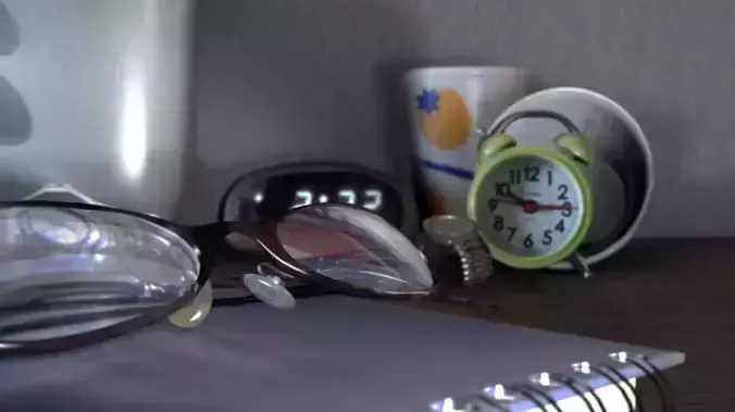 Room Desk Still Life Scene