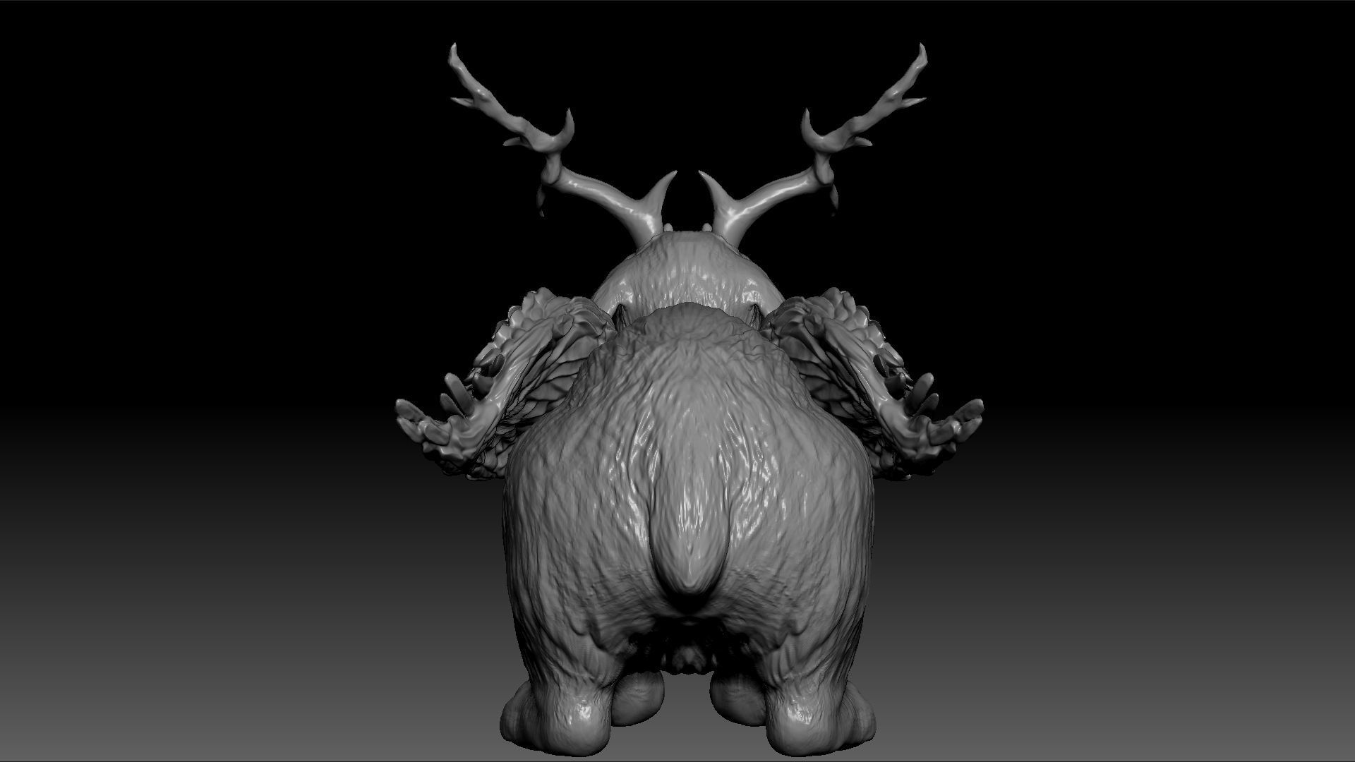 Wolpertinger bunny rabbit for 3D print 3D print model_7