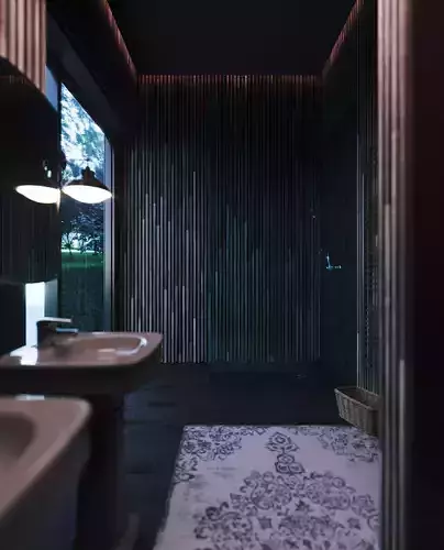 Bathroom Photorealistic Scene - Cinema 4D Corona