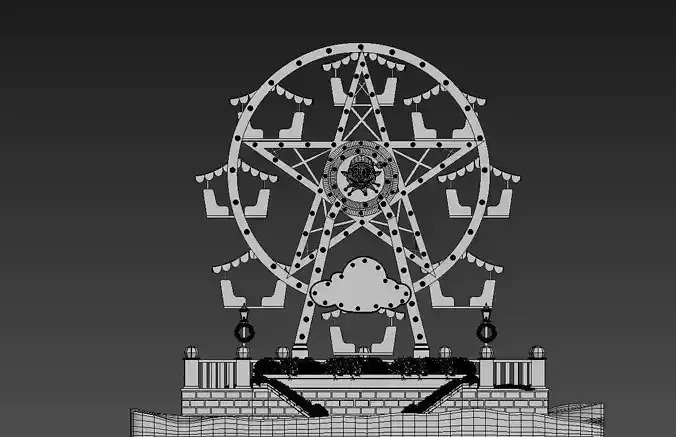 3D Christmas ferries wheel