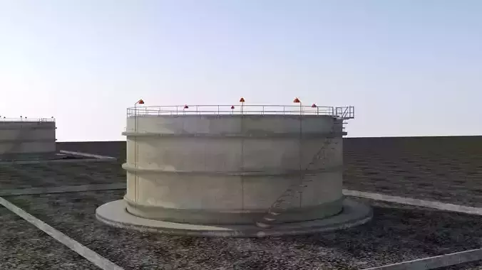 oil storage tank 3D model
