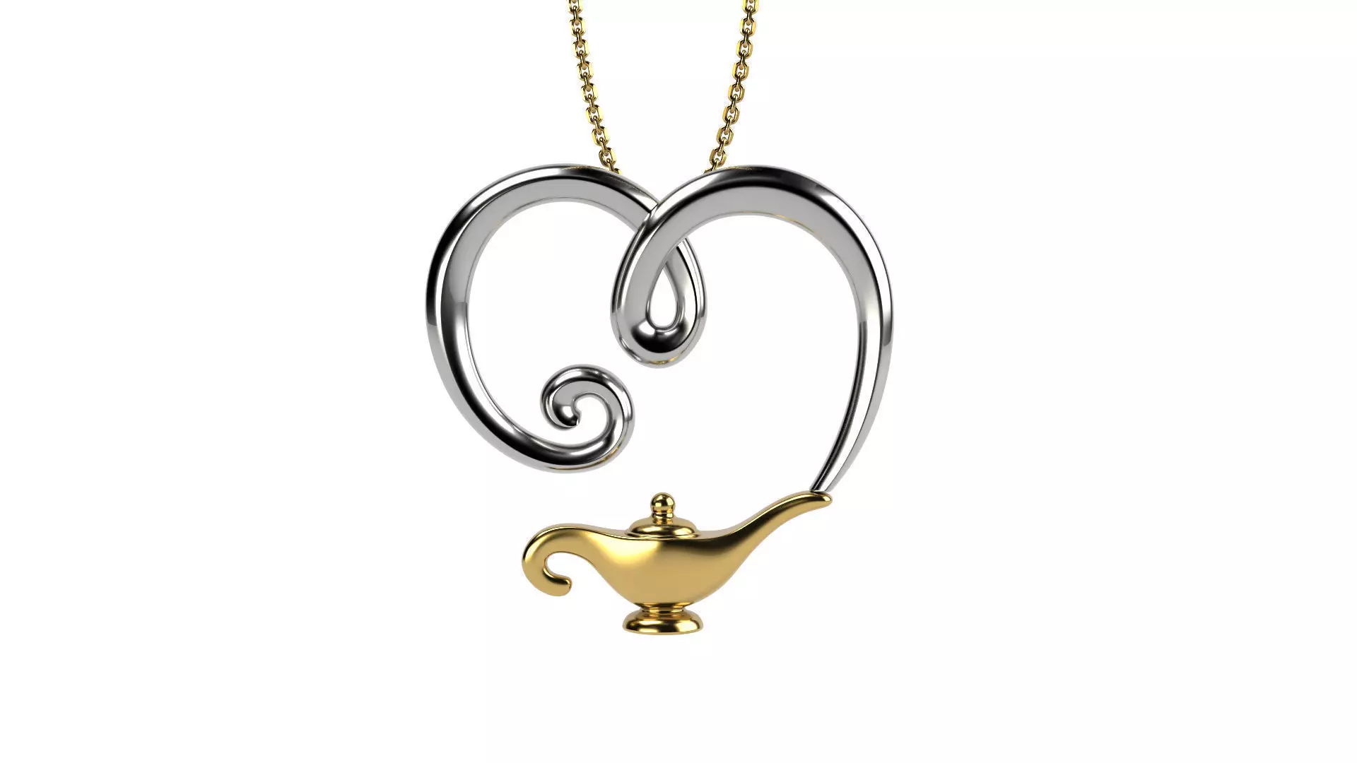 Genie Lamp Pendant Two Parts 3D print model_0