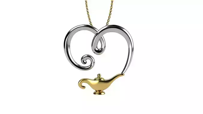 Genie Lamp Pendant Two Parts