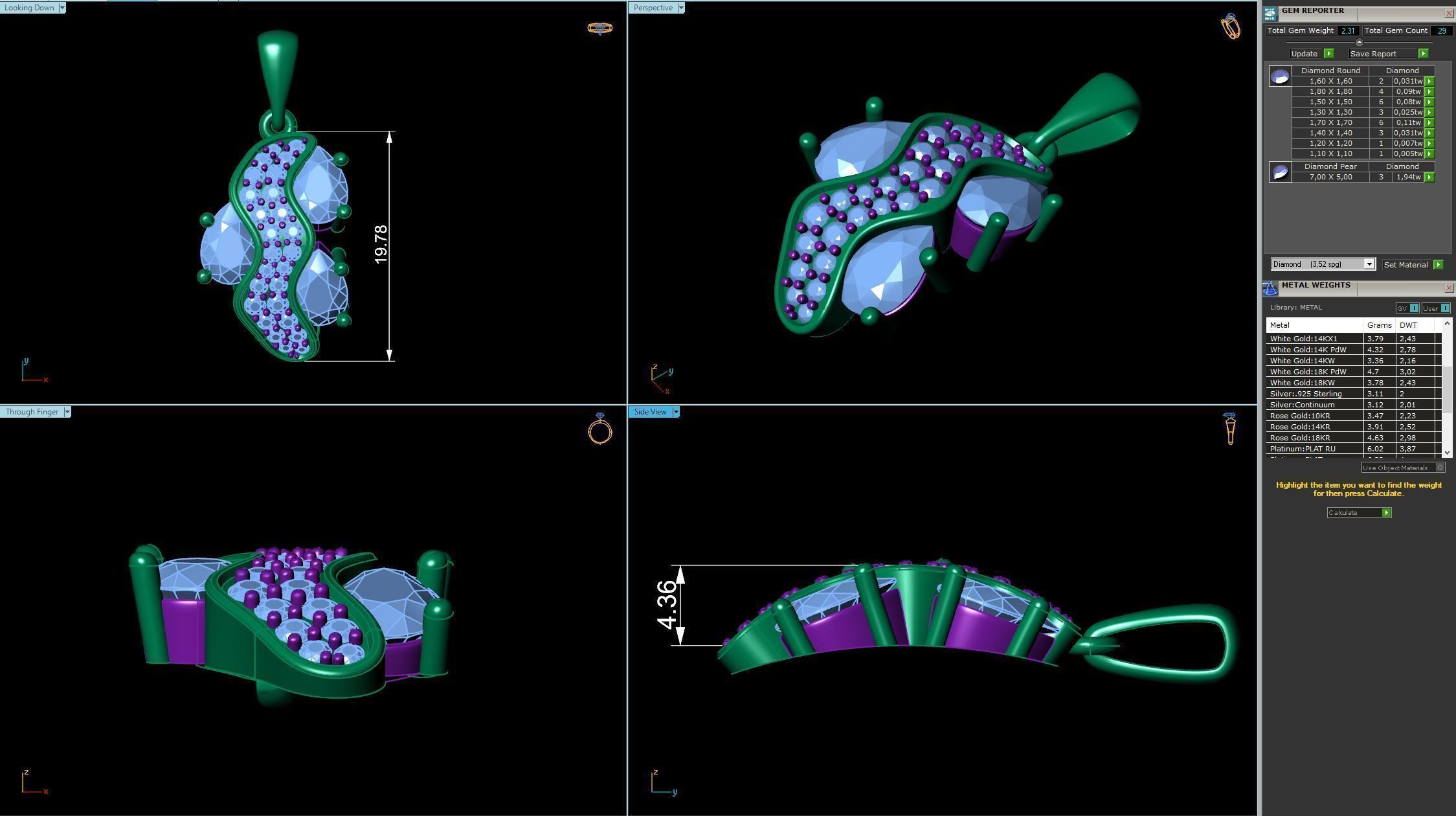 Pendant Fashion S 0001 P 3D print model_4