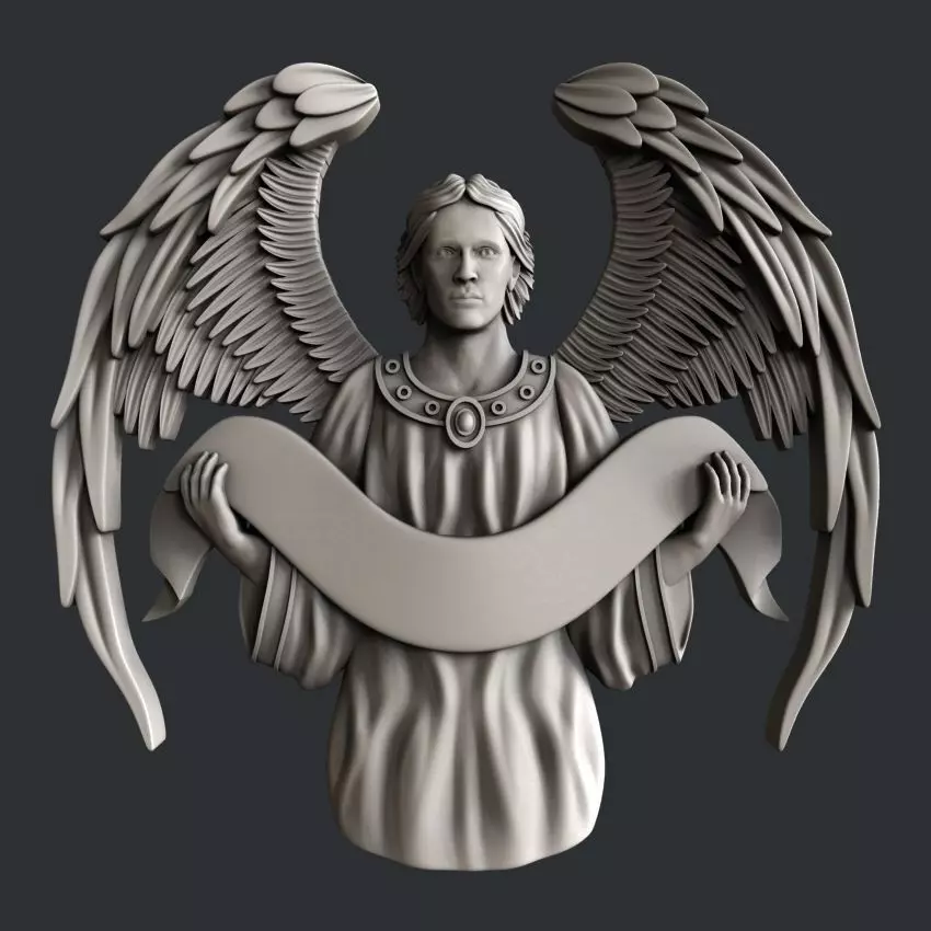 3d STL models for CNC or 3d printer Angel 3D print model_0