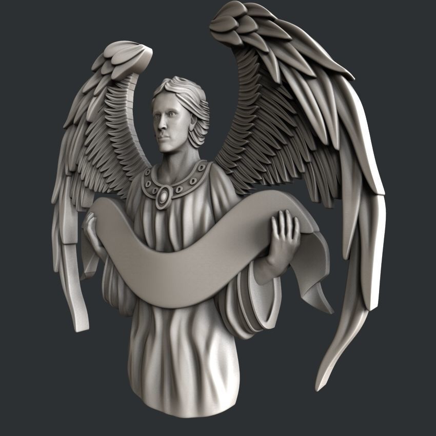 3d STL models for CNC or 3d printer Angel 3D print model_2