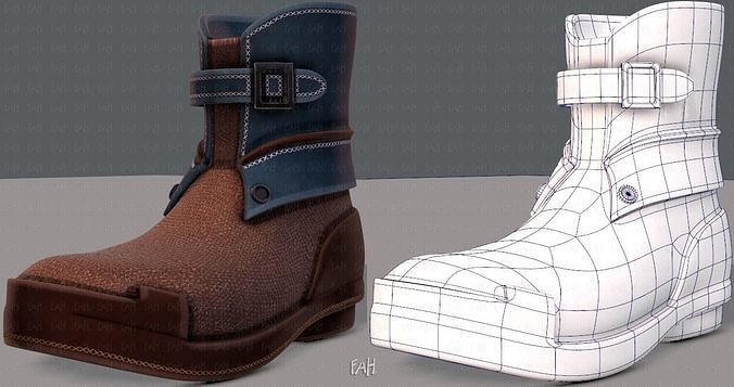 Shoes cartoonV36 Low-poly 3D model
