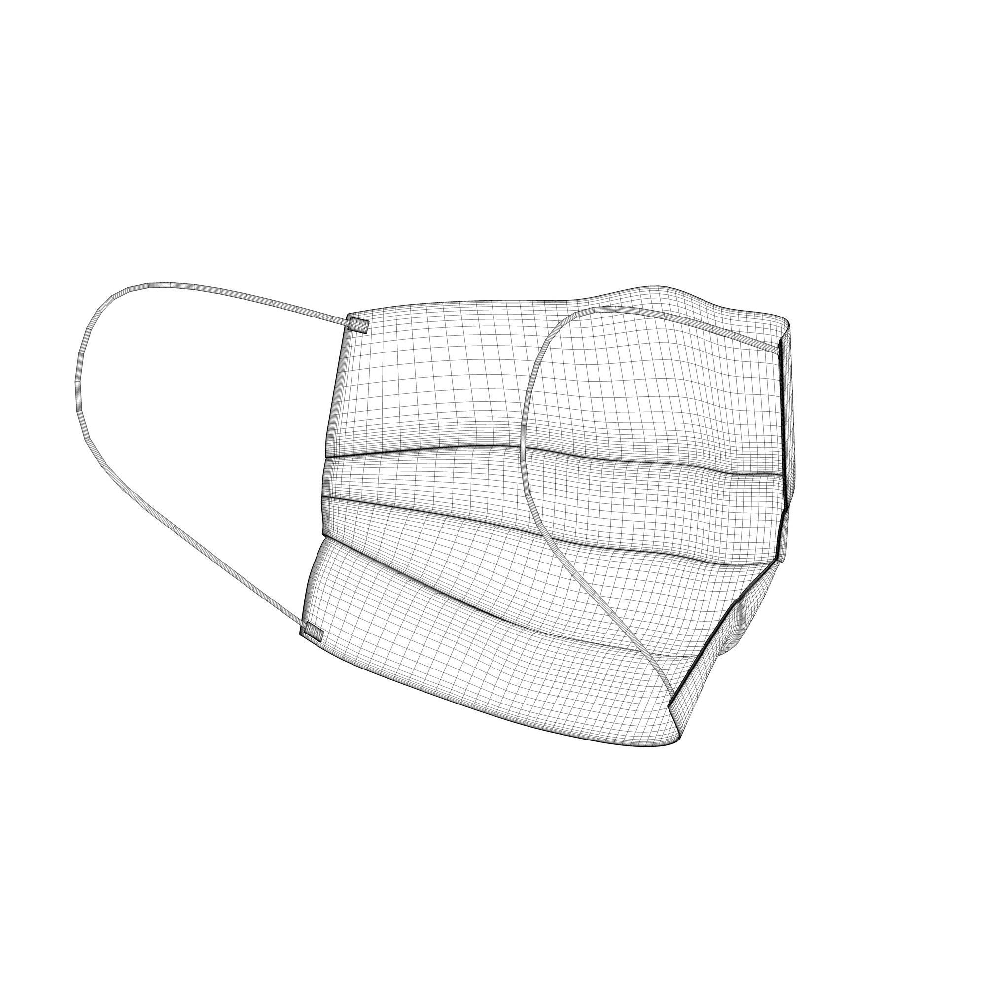 Surgical mask 3D model_3