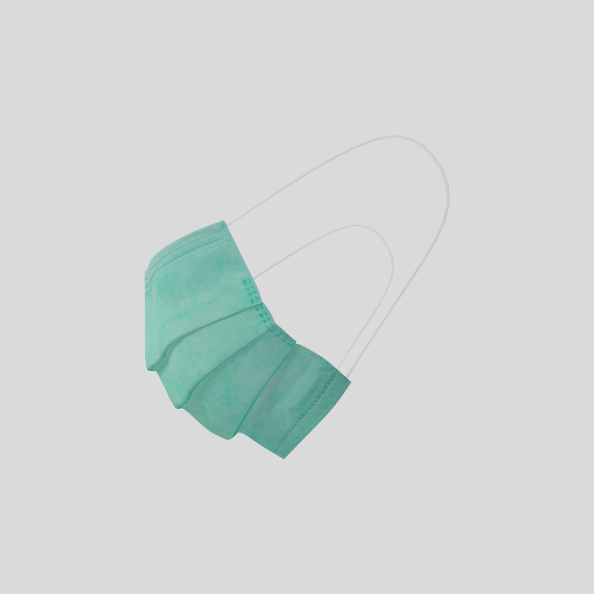 Surgical mask 3D model_4