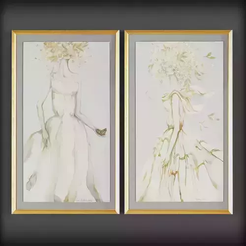 Picture Frames  Low-poly 3D model