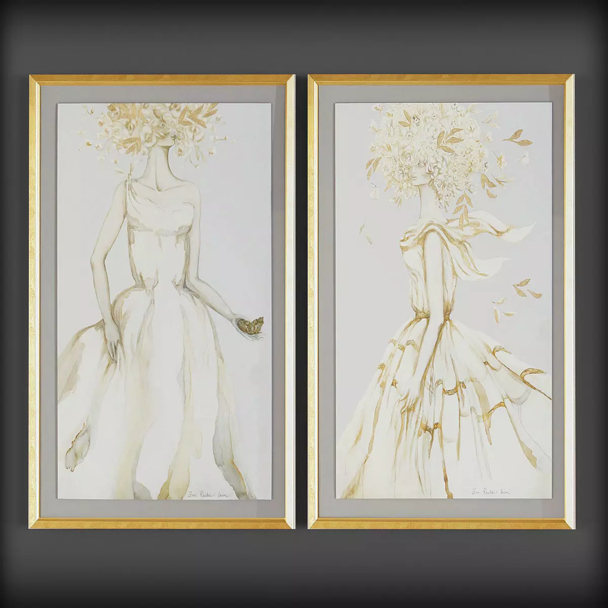 Picture Frames  Low-poly 3D model_0