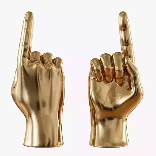 Gold figurine hand