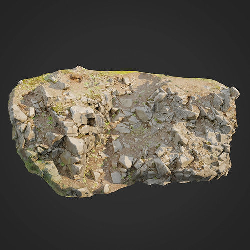 3d scanned cliff face C 3D model