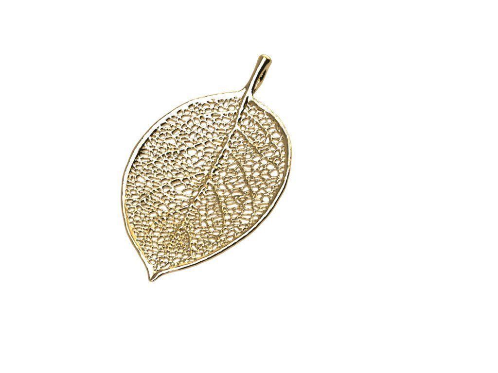 Leaf Design Pendant Necklace  3D print model_1