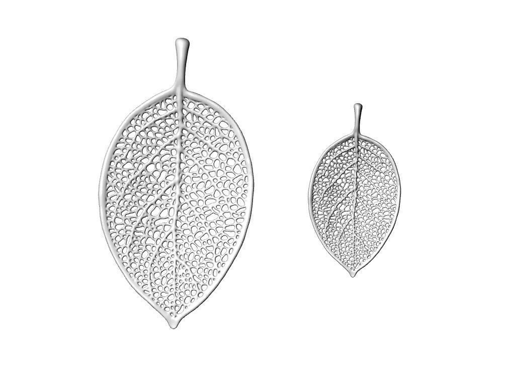 Leaf Design Pendant Necklace  3D print model_3