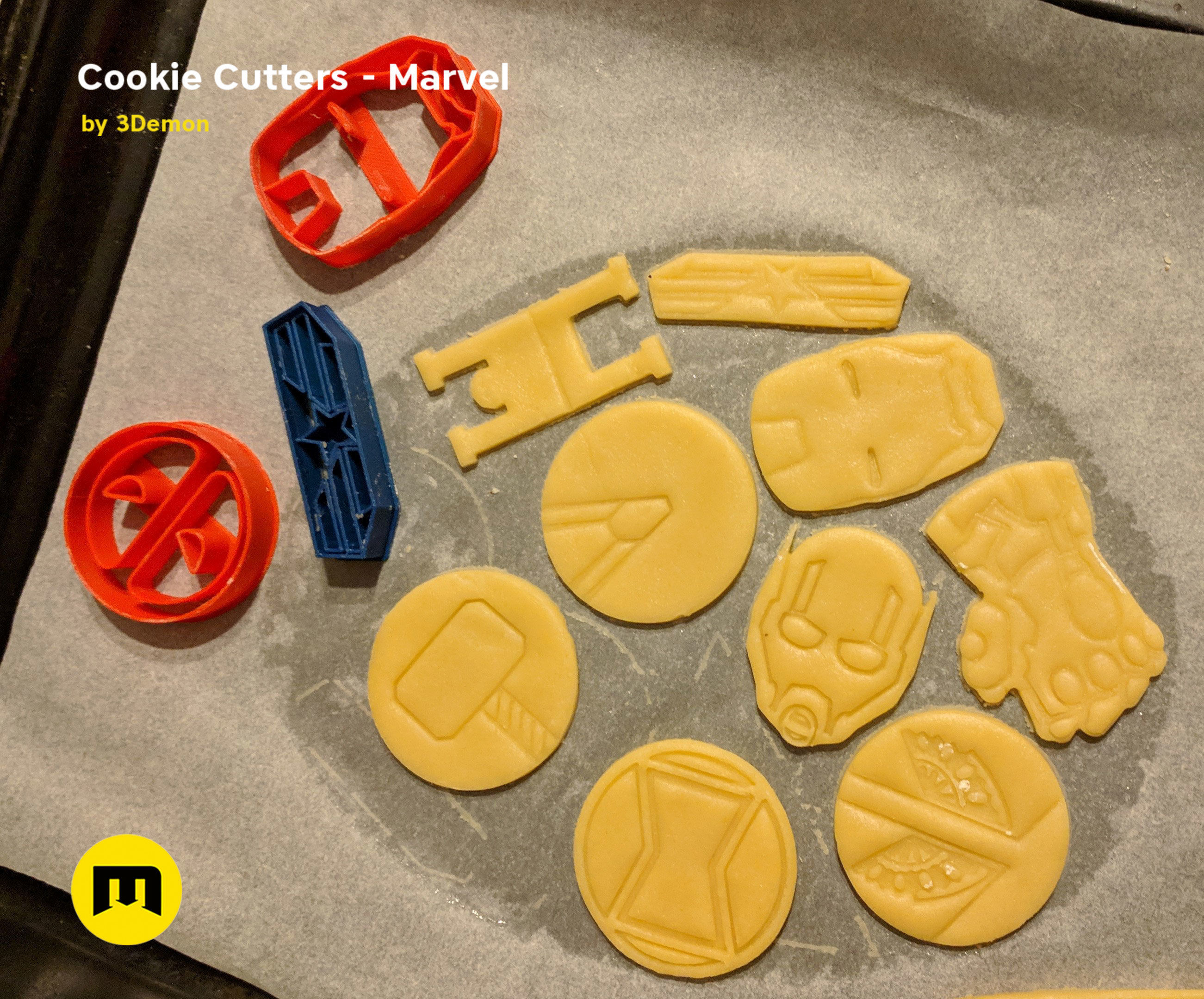 Marvel cookie cutters set 3D print model_12