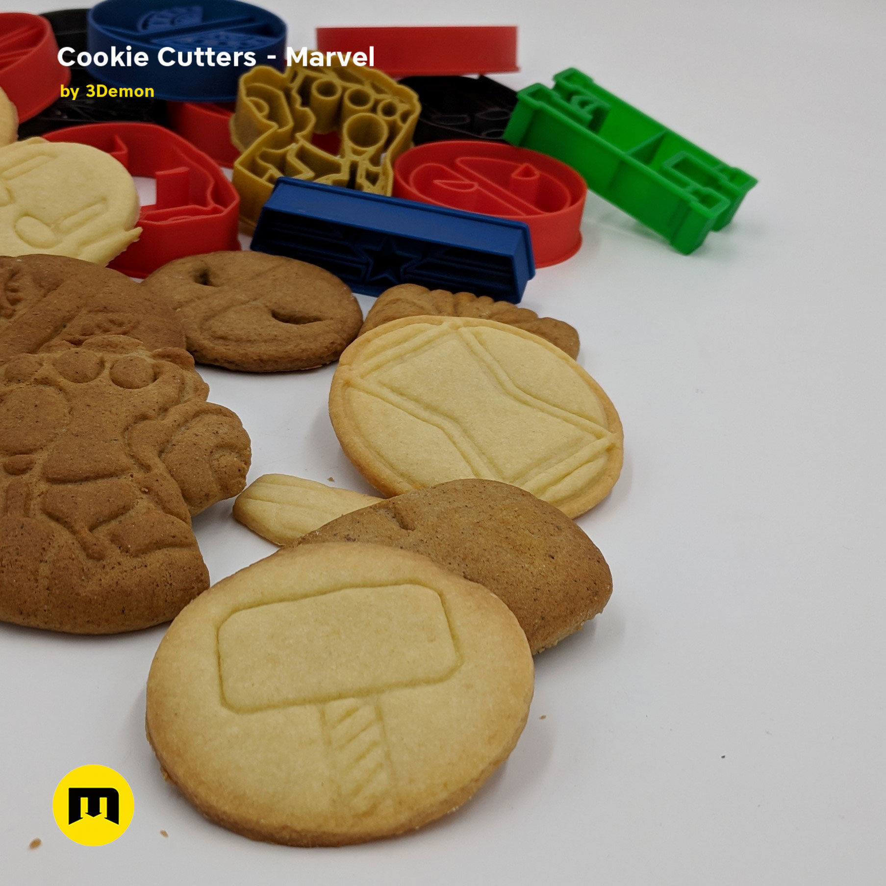 Marvel cookie cutters set 3D print model_4