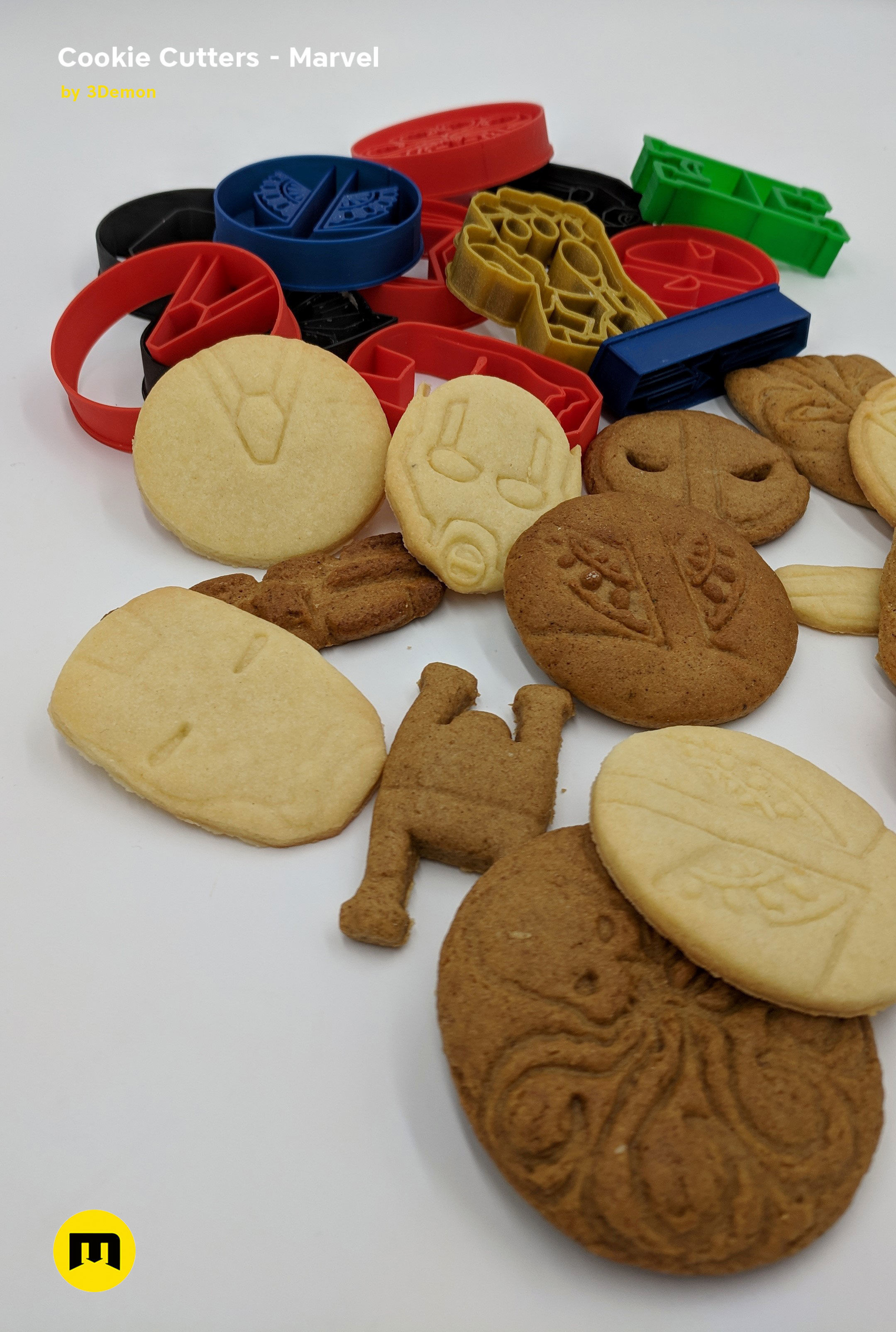 Marvel cookie cutters set 3D print model_6