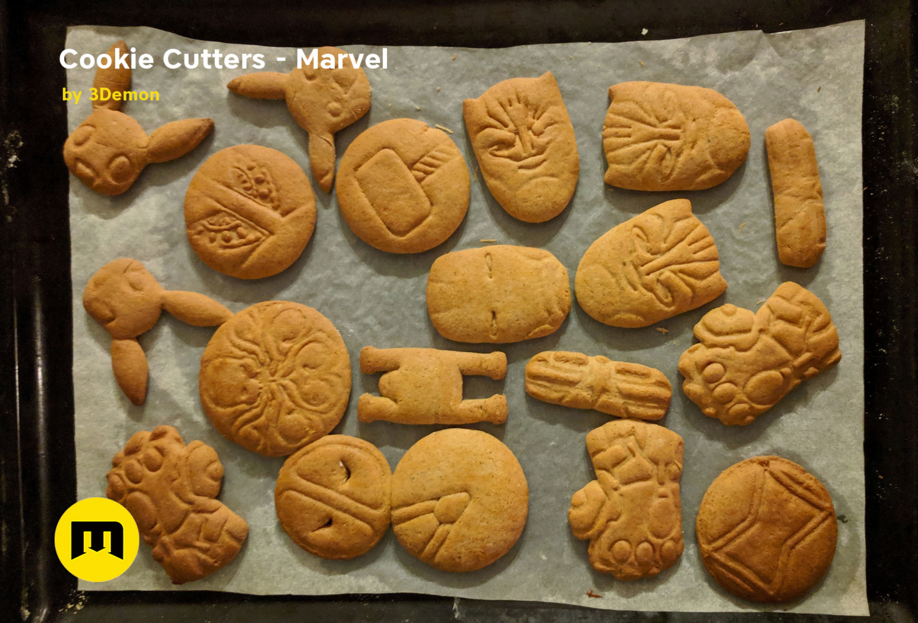 Marvel cookie cutters set 3D print model_15