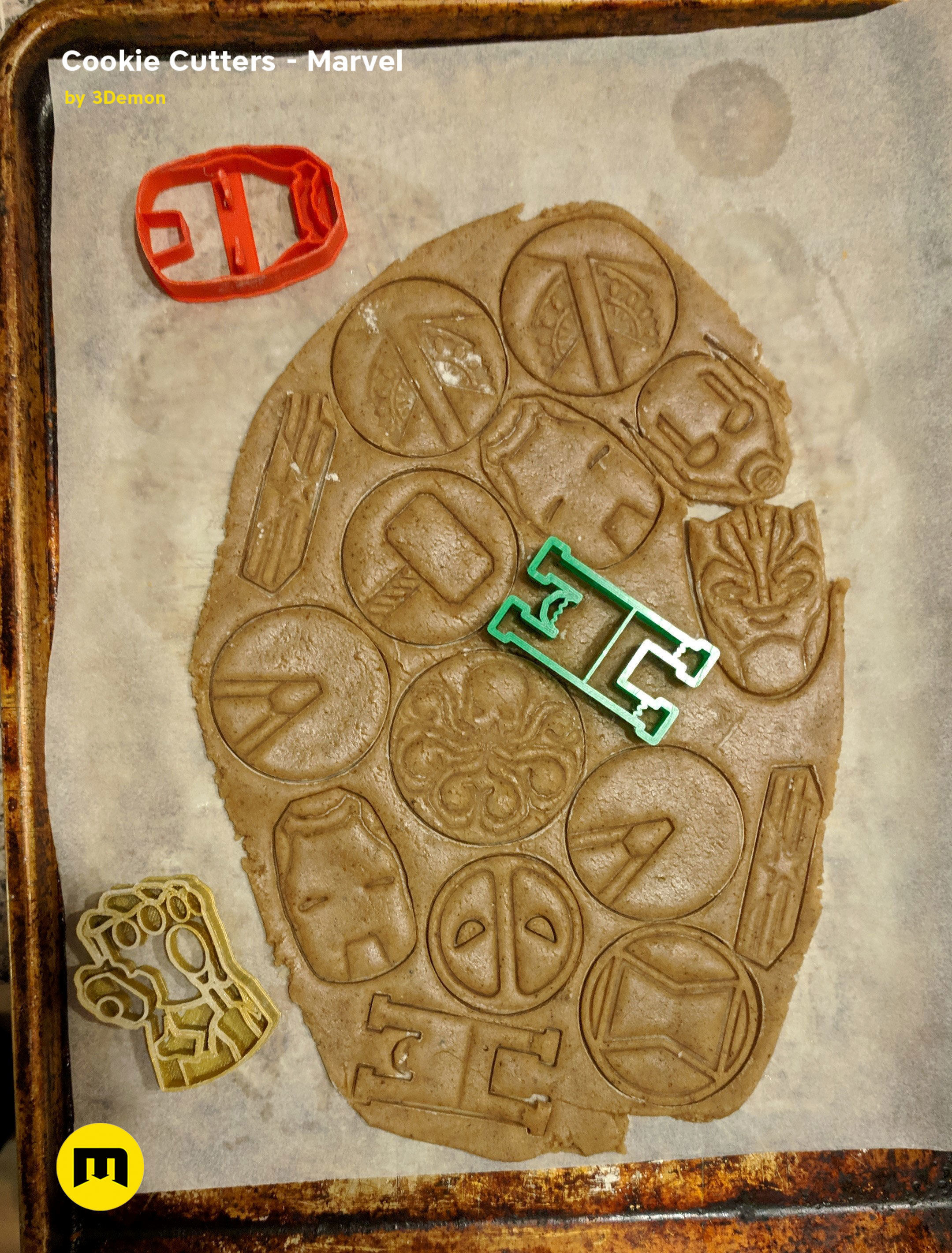 Marvel cookie cutters set 3D print model_13