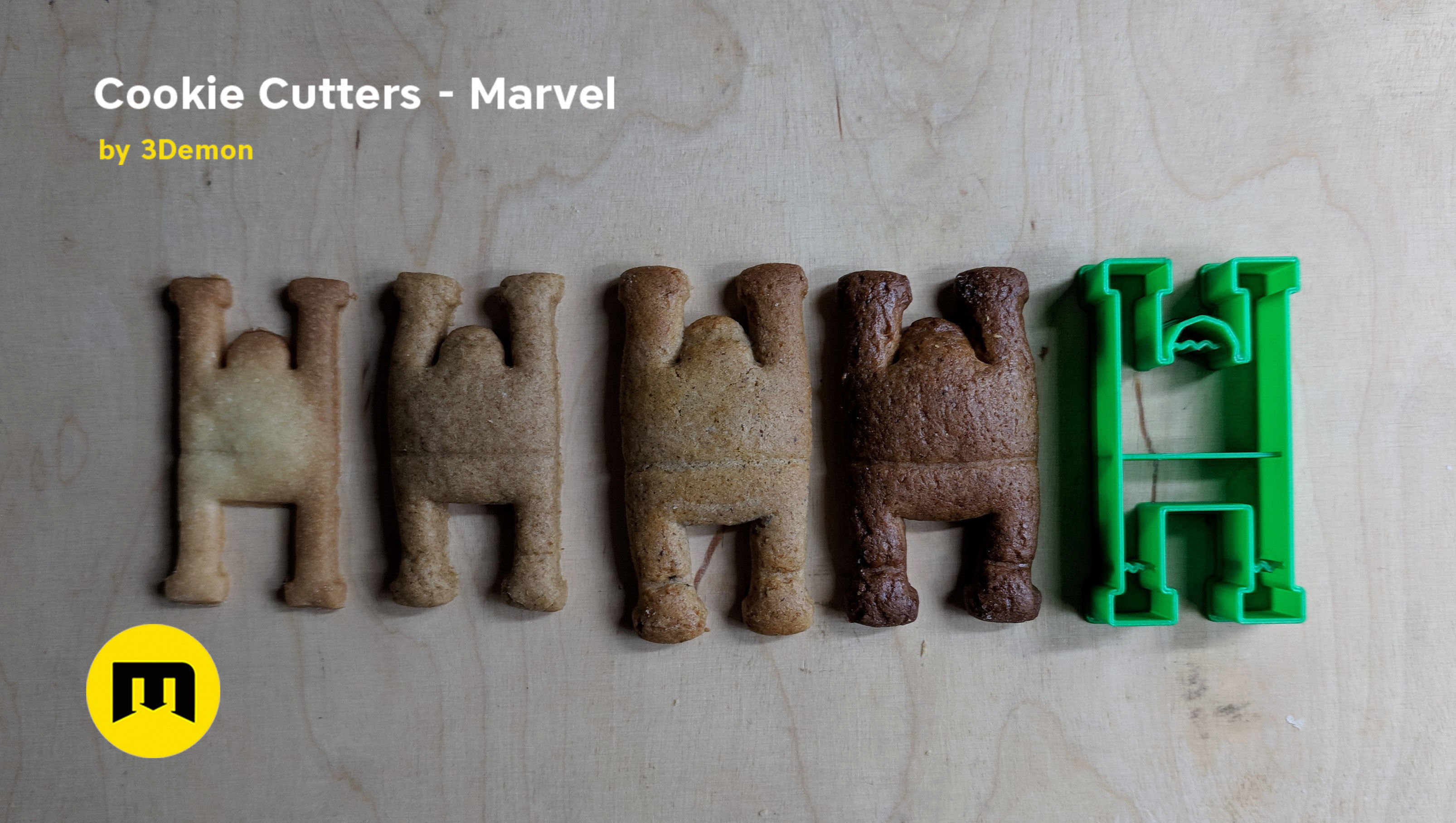 Marvel cookie cutters set 3D print model_28
