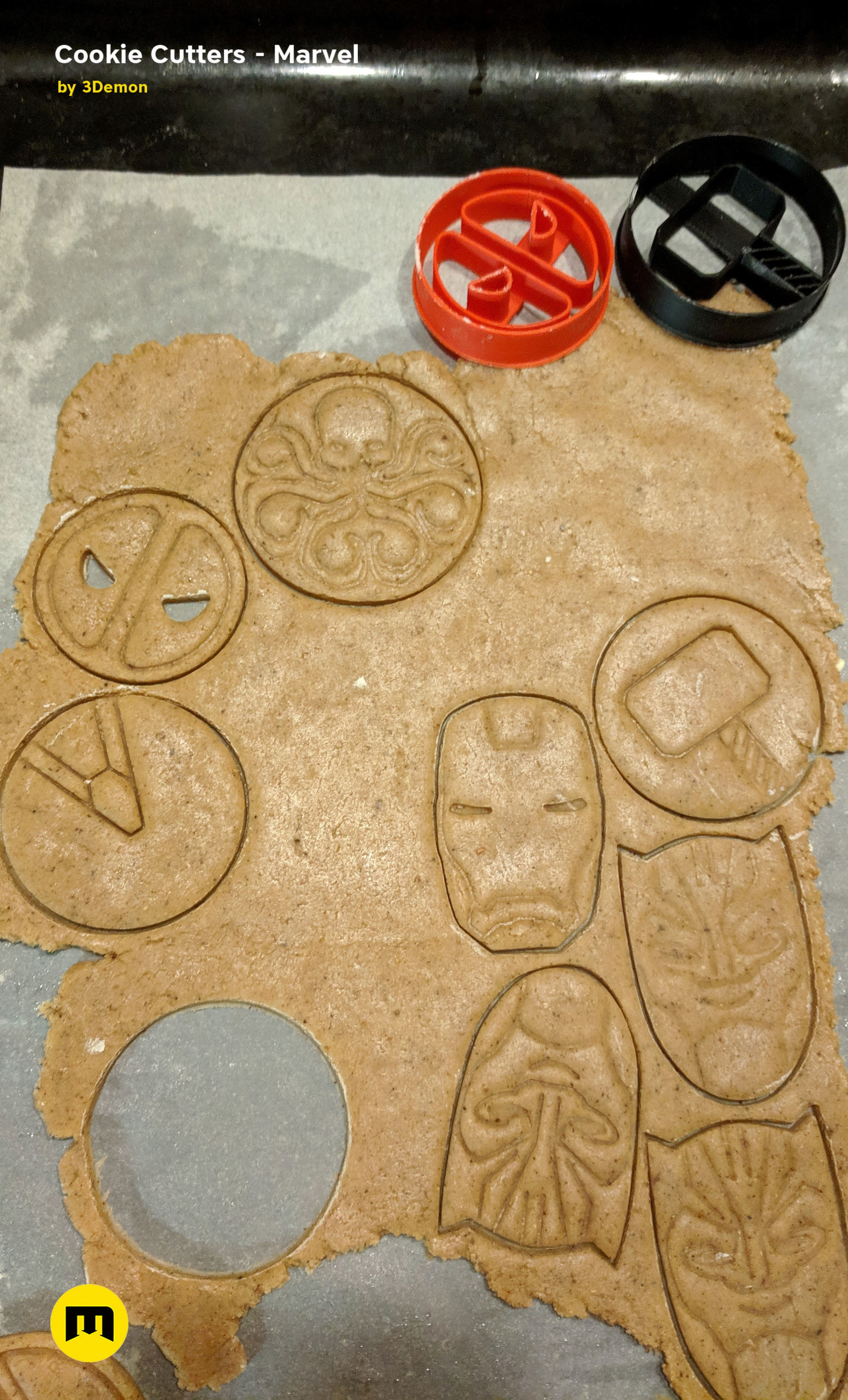 Marvel cookie cutters set 3D print model_7