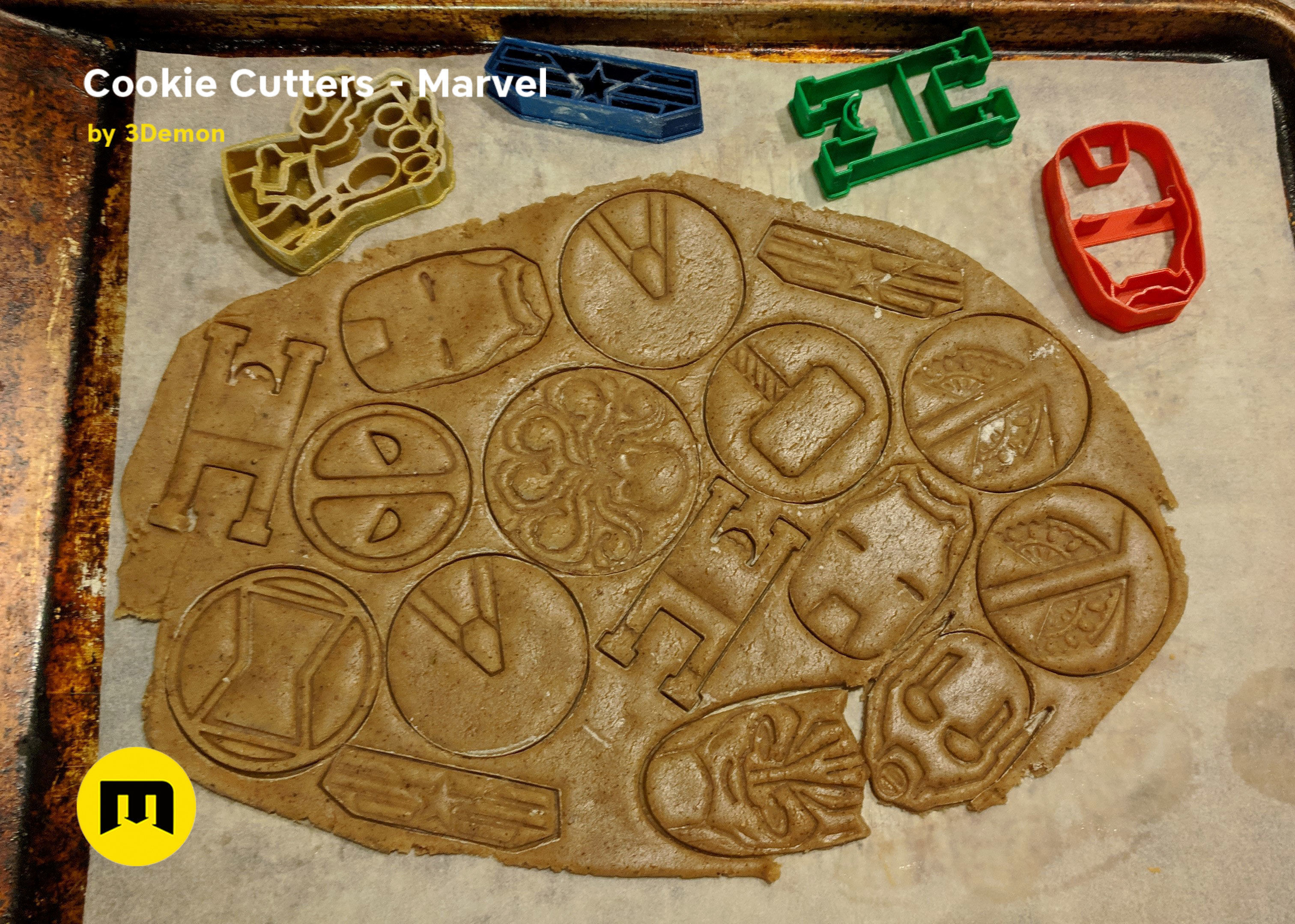 Marvel cookie cutters set 3D print model_14