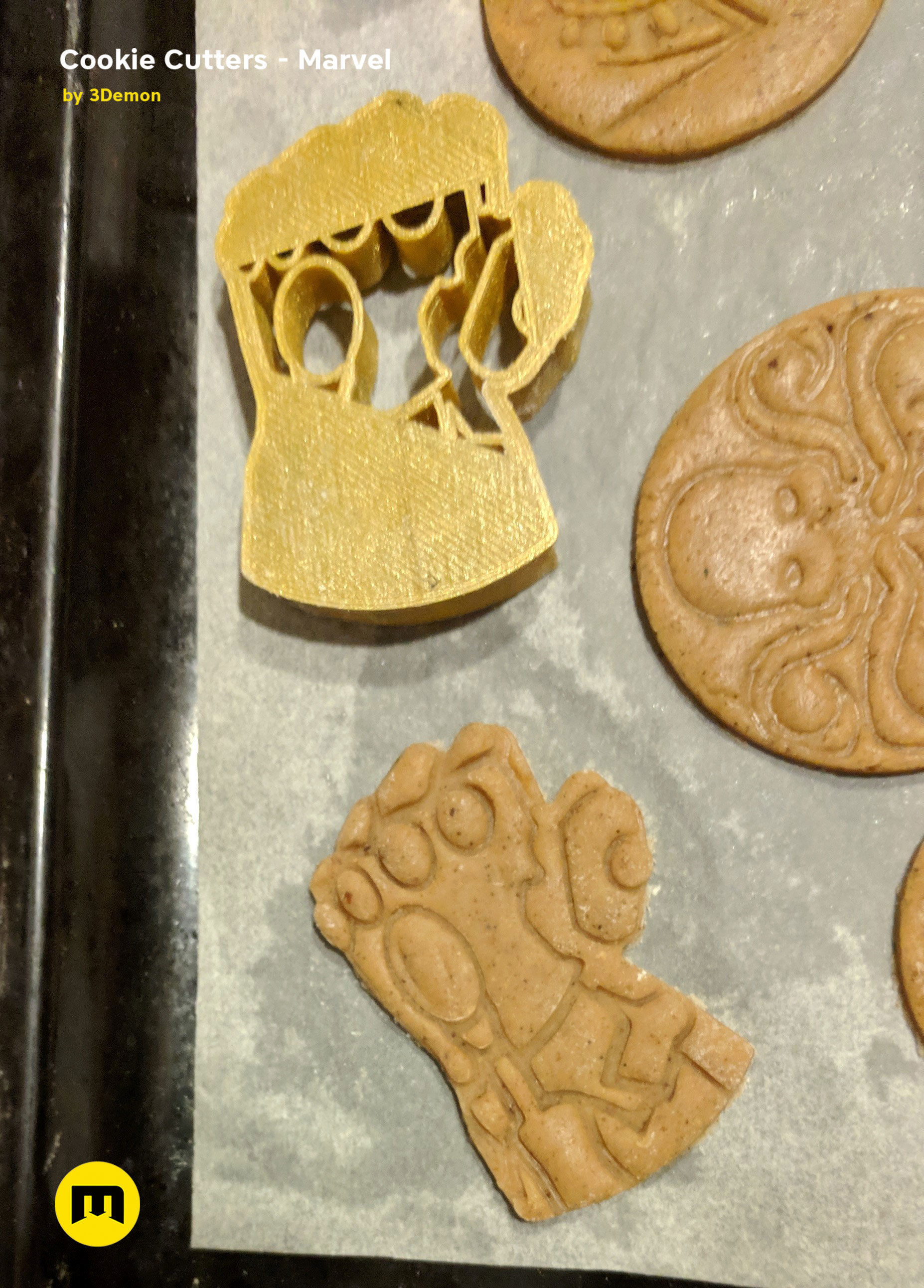 Marvel cookie cutters set 3D print model_10