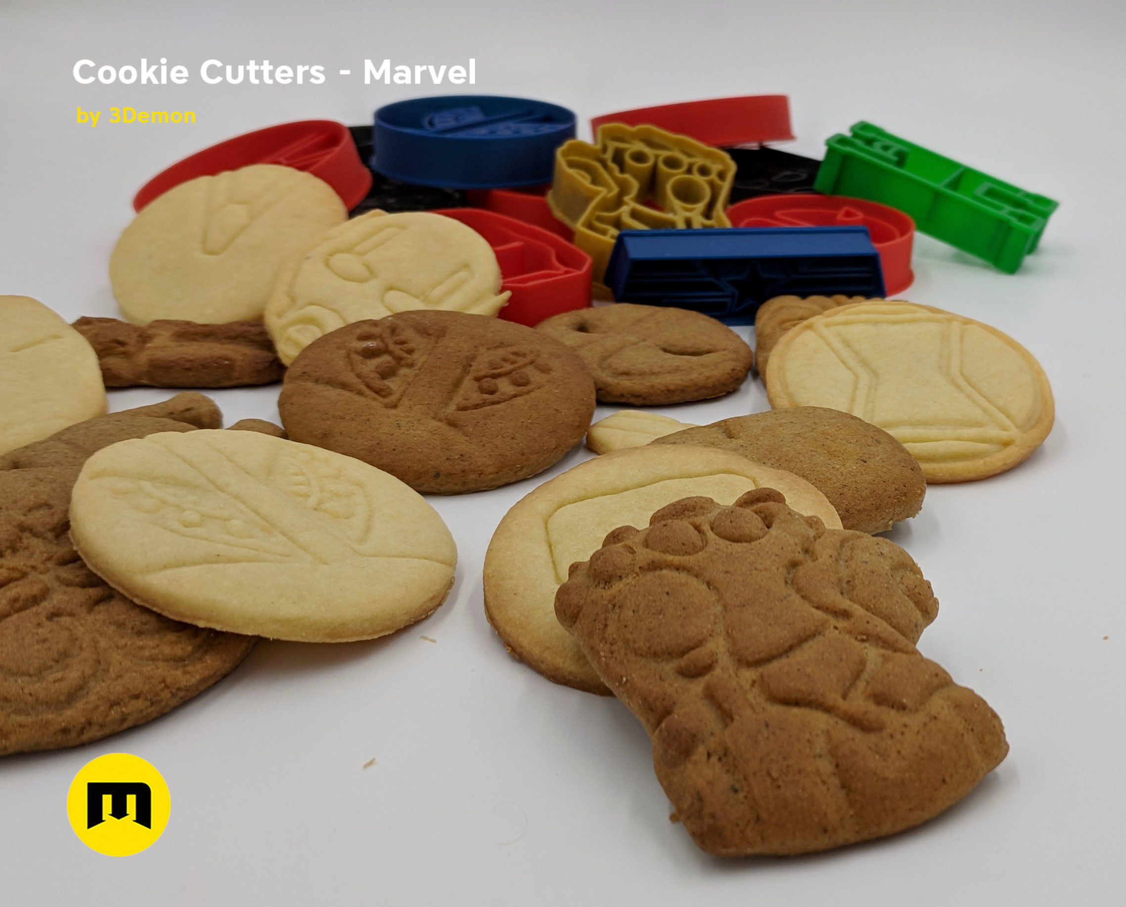 Marvel cookie cutters set 3D print model_5