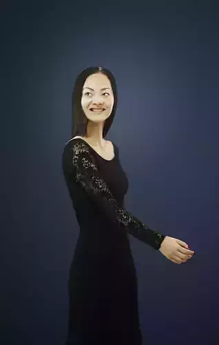 Passion Elegant Far East Asian Lady Walking 3D model