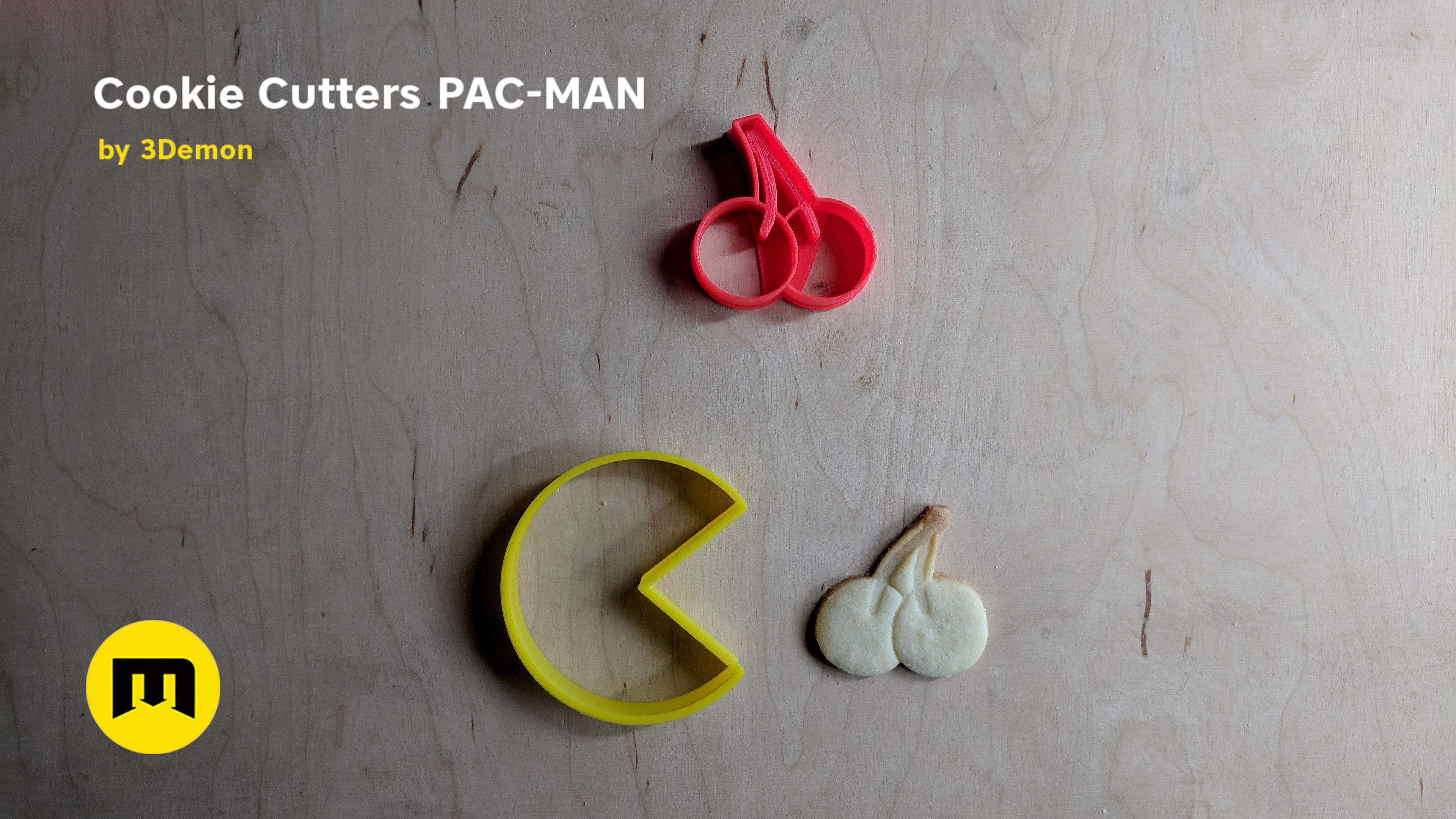 Pac-Man Cookie Cutters Set 3D print model_10