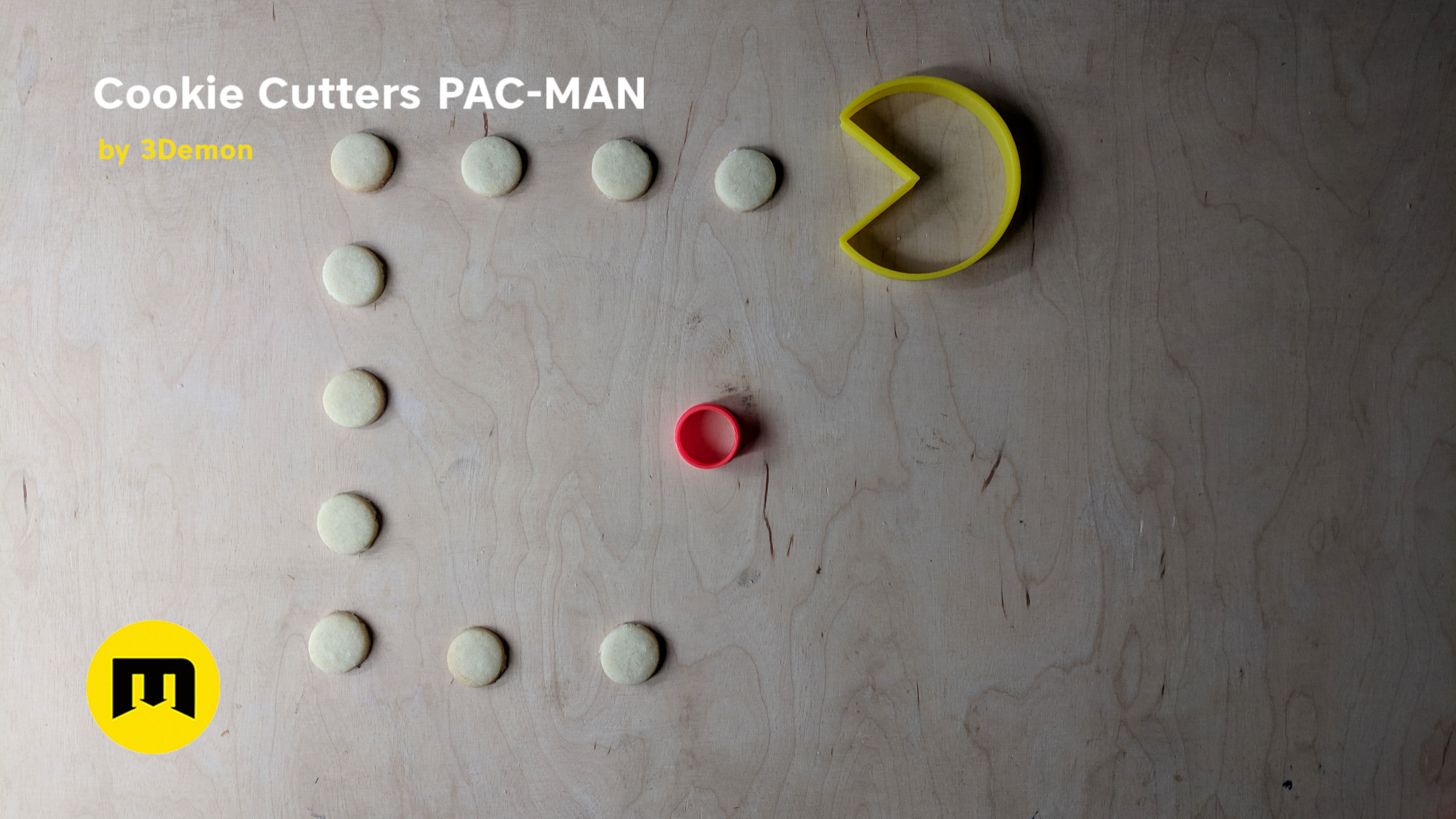 Pac-Man Cookie Cutters Set 3D print model_11