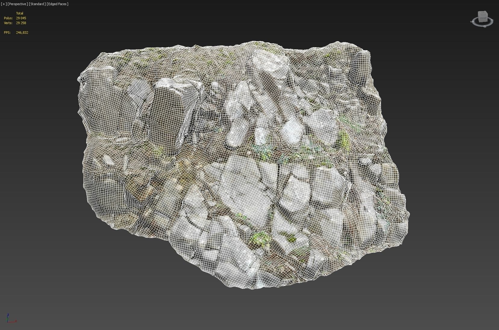 Cliff face 3d scanned D 3D model_10