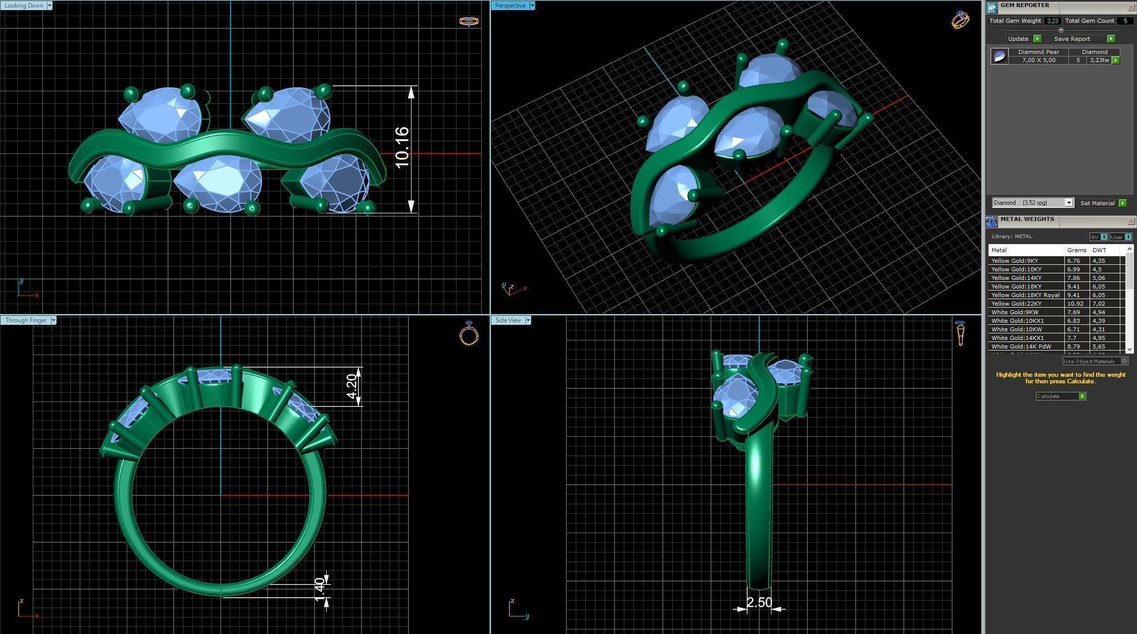 Wave Pave Ring S 0001 R 2 3D print model_4