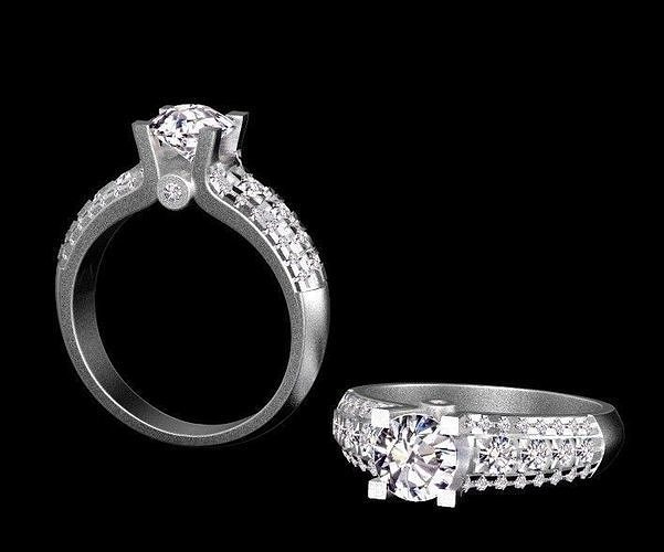  engagement ring 3D print model