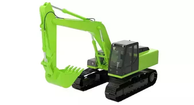 Excavator 1 Untextured 3D model