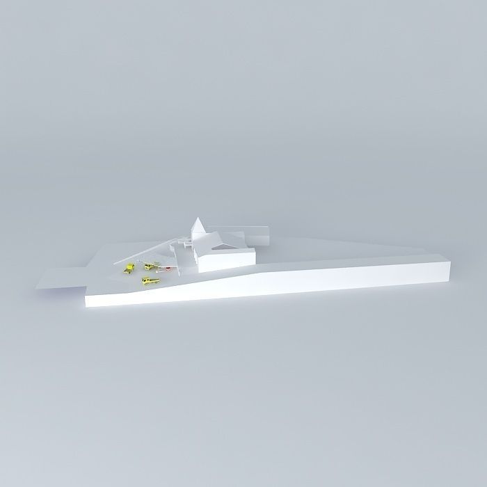 Project architecture hangar parking gear Free 3D model_2