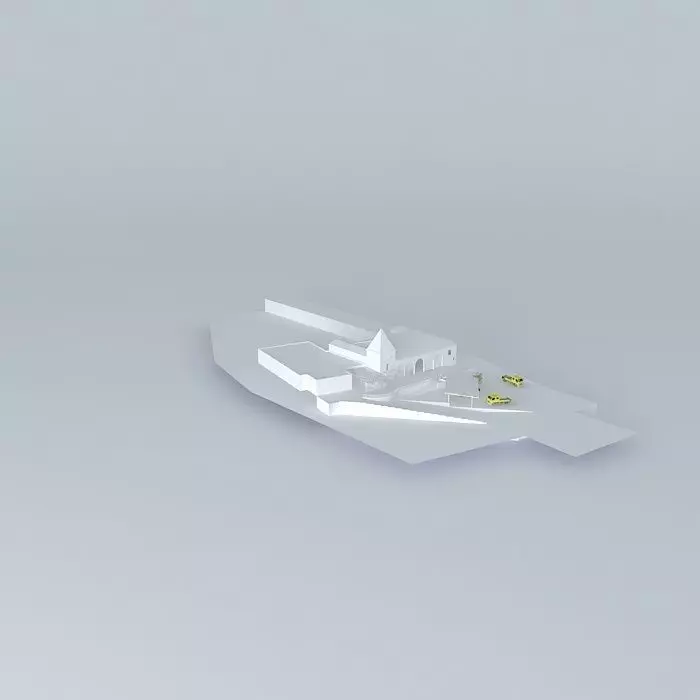 Project architecture hangar parking gear Free 3D model_0